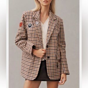 Avec Les Filles Patchwork Blazer Jacket NEW WITH TAGS